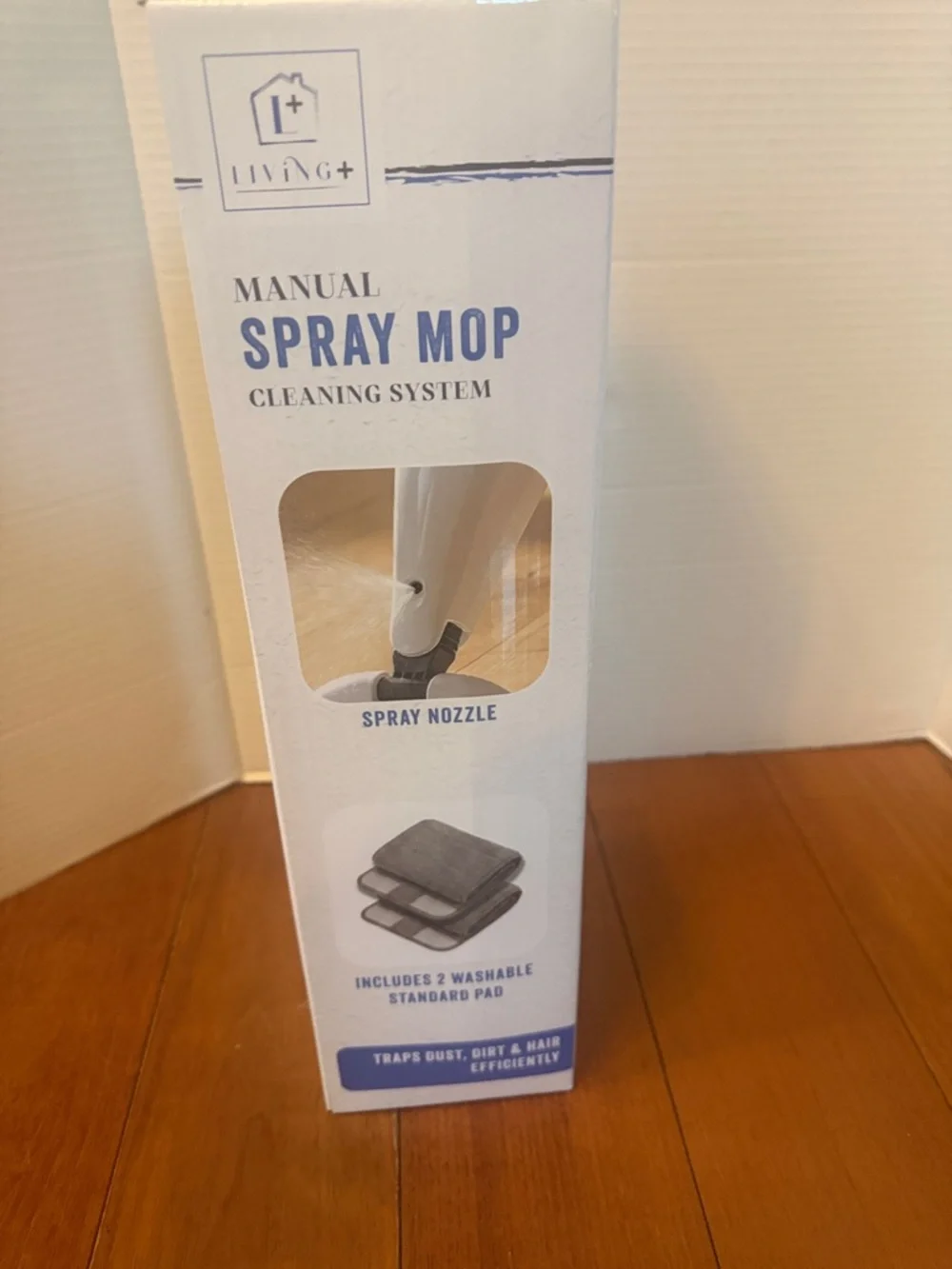 LIVING+ Manual Spray Mop cleaning system w/ 2 pads New